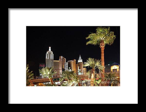 Las Vegas Framed Print featuring the photograph New York New York Las Vegas Strip by Bill Cobb