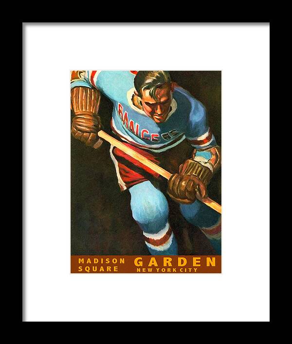 New York Rangers Vintage Poster Canvas Print / Canvas Art by John Farr -  Pixels Canvas Prints