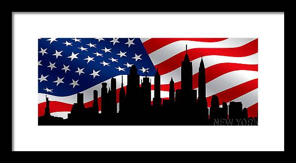 New York Framed Print featuring the photograph New York Skyline by Andrew Fare