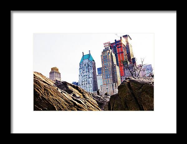 Central Park Framed Print featuring the photograph New York Skyscrapers From Central Park by Matt Mawson