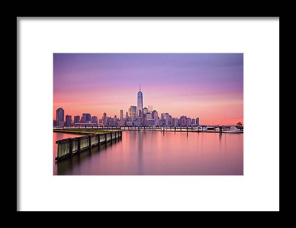 Tranquility Framed Print featuring the photograph New York Sunrise by Yogesh Arora