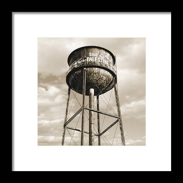 Water Towers Framed Print featuring the photograph New York water towers 11 - Greenpoint Brooklyn by Gary Heller