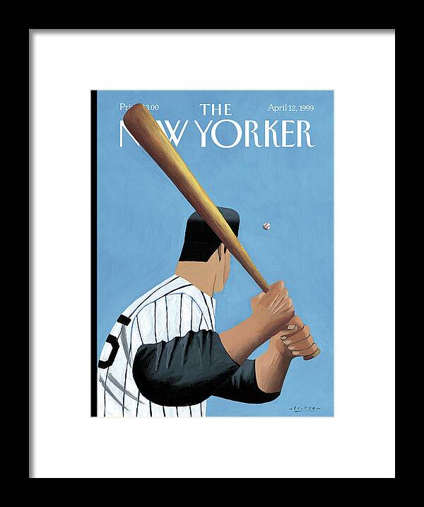 Opening Day Framed Print featuring the painting New Yorker April 12th, 1999 by Mark Ulriksen