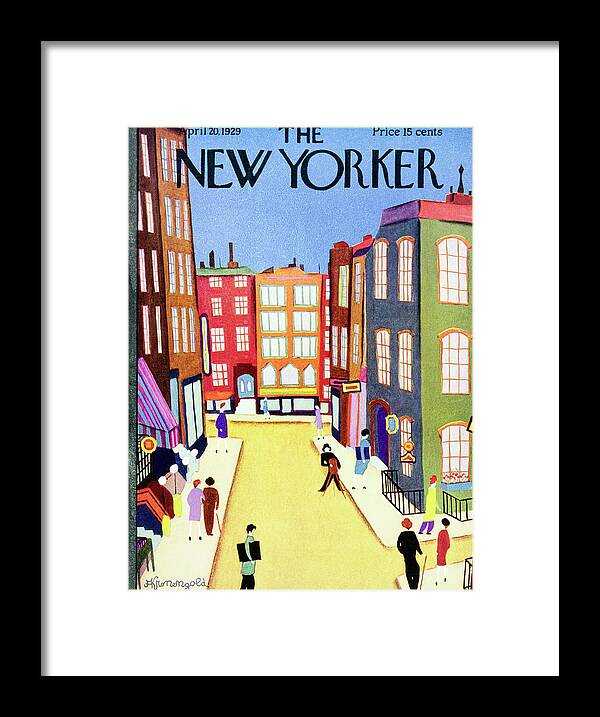 Illustration Framed Print featuring the painting New Yorker April 20 1929 by Arthur K Kronengold