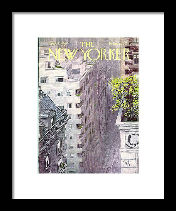 Arthur Getz Agt Framed Print featuring the painting New Yorker April 22nd, 1967 by Arthur Getz