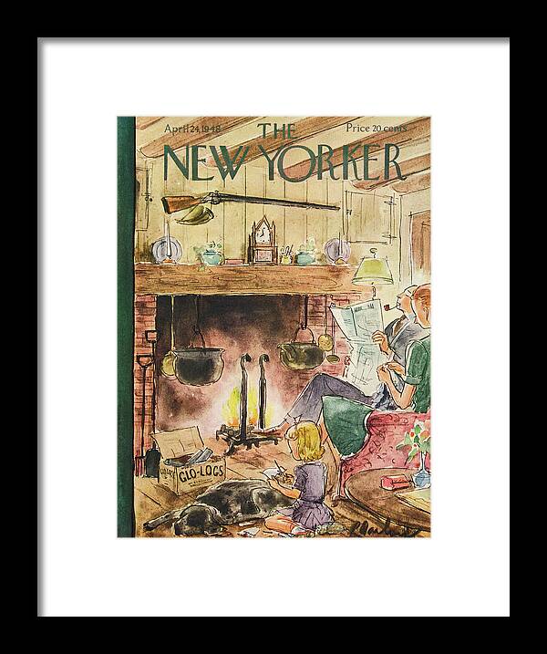 Kid Framed Print featuring the painting New Yorker April 24th, 1948 by Perry Barlow