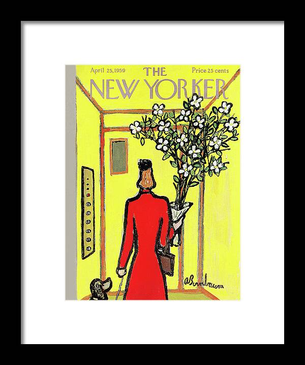 Abe Birnbaum Abi Framed Print featuring the painting New Yorker April 25th, 1959 by Abe Birnbaum