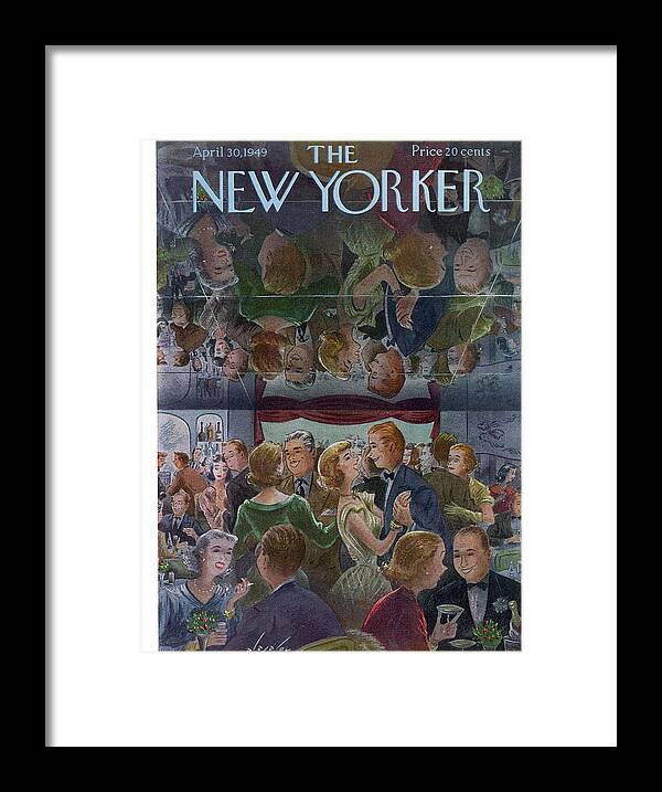 Drinking Framed Print featuring the painting New Yorker April 30th, 1949 by Constantin Alajalov