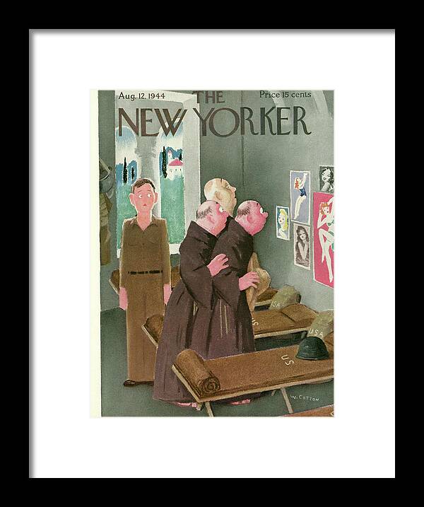 Military Framed Print featuring the painting New Yorker August 12, 1944 by Will Cotton