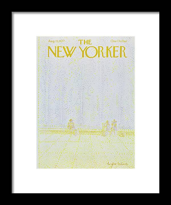 Illustration Framed Print featuring the painting New Yorker August 15th 1977 by Eugene Mihaesco