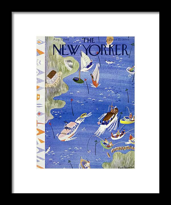 Sport Framed Print featuring the painting New Yorker August 3 1940 by Roger Duvoisin