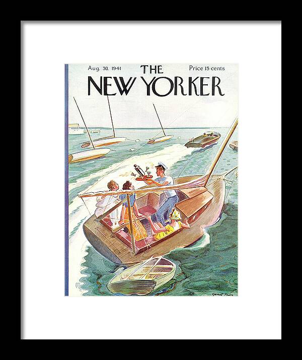 Boat Framed Print featuring the painting New Yorker August 30, 1941 by Garrett Price