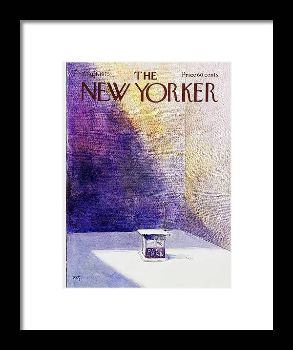 Illustration Framed Print featuring the painting New Yorker August 4th 1975 by Arthur Getz