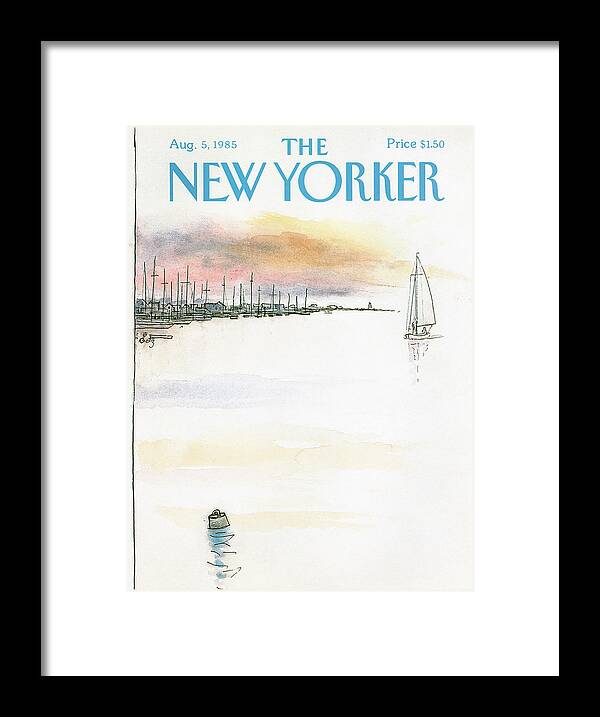Nature Framed Print featuring the painting New Yorker August 5th, 1985 by Arthur Getz