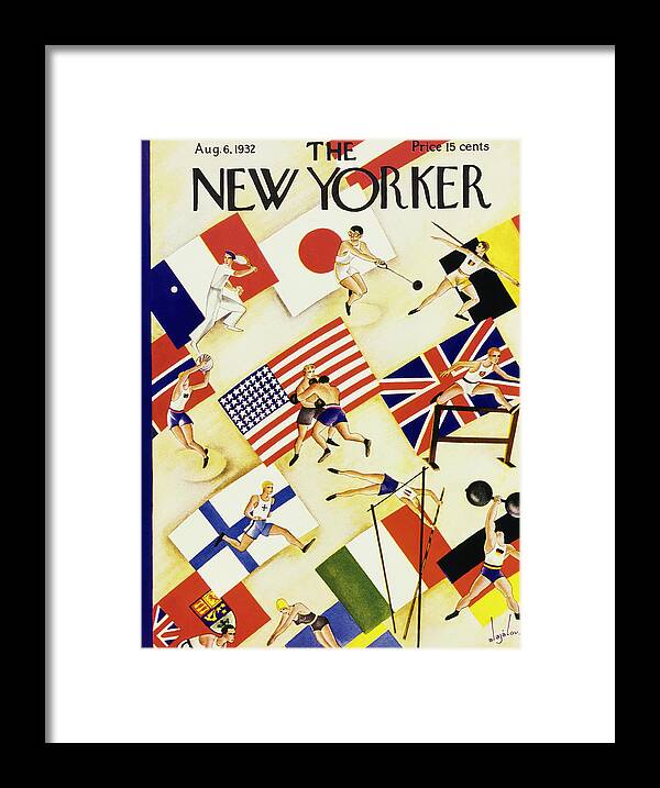 Illustration Framed Print featuring the painting New Yorker August 6 1932 by Constantin Alajalov