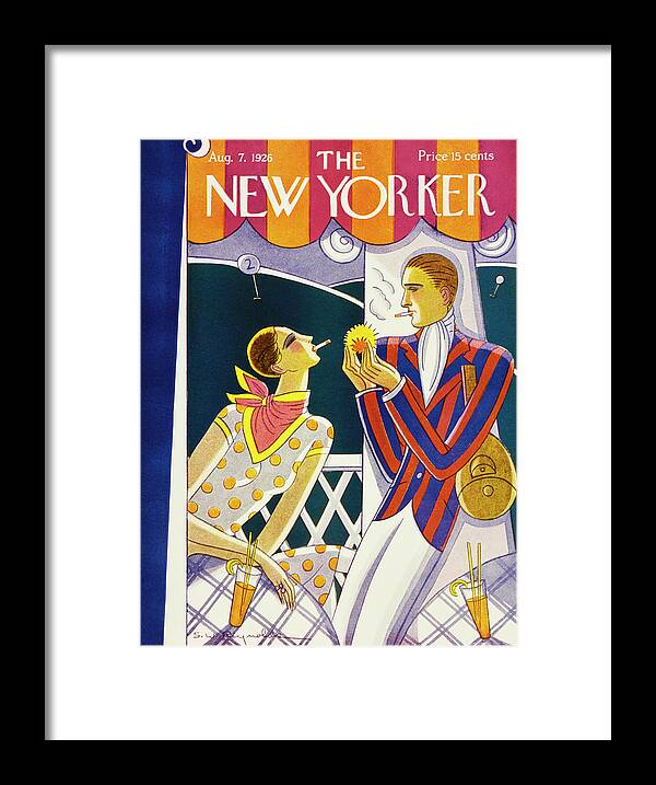 Outdoors Framed Print featuring the painting New Yorker August 7 1926 by Stanley W Reynolds