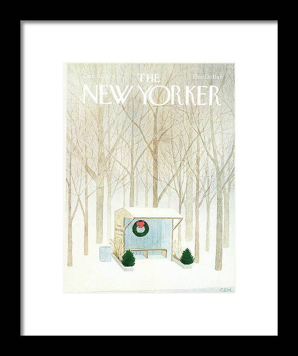Rural Framed Print featuring the painting New Yorker December 10th, 1979 by Charles E Martin