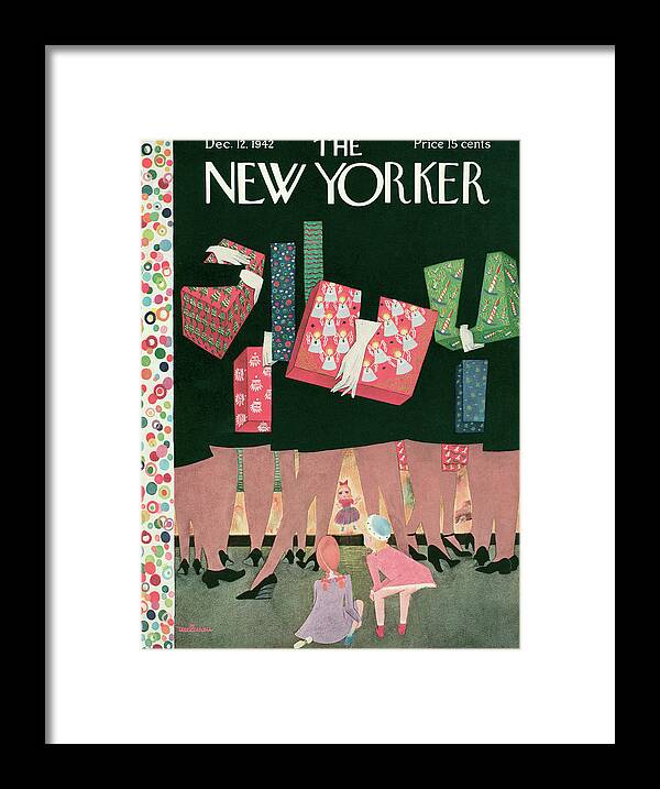 Christmas Framed Print featuring the painting New Yorker December 12, 1942 by Christina Malman