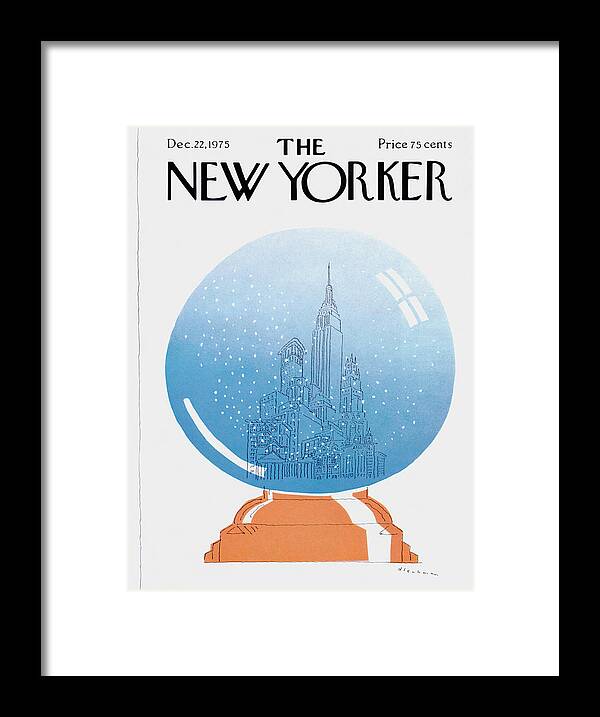 City Framed Print featuring the painting New Yorker December 22nd, 1975 by RO Blechman