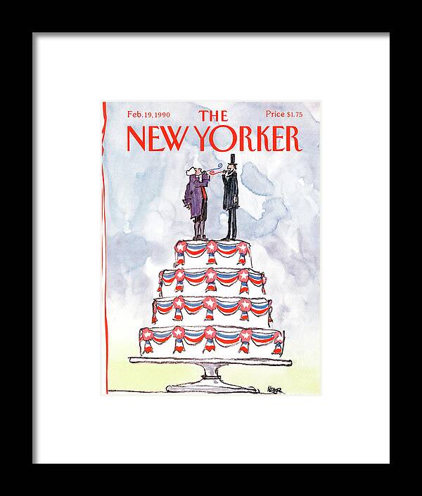 Presidents Framed Print featuring the painting New Yorker February 19th, 1990 by Robert Weber