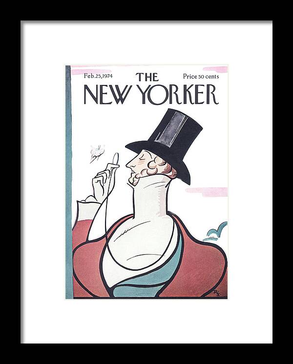 Media Icon Framed Print featuring the painting New Yorker February 25th, 1974 by Rea Irvin