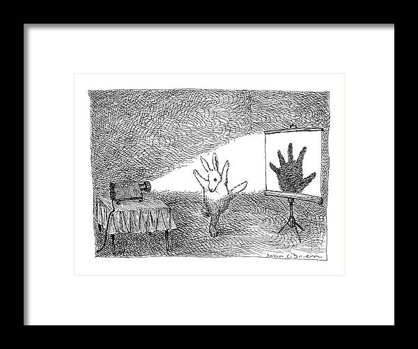 No Caption Framed Print featuring the drawing New Yorker February 25th, 1991 by John O'Brien