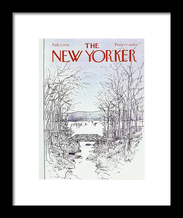 Illustration Framed Print featuring the painting New Yorker February 2nd 1976 by Arthur Getz