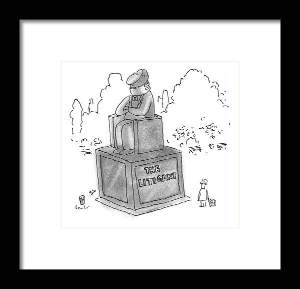 Statues Framed Print featuring the drawing New Yorker February 2nd, 1998 by Arnie Levin
