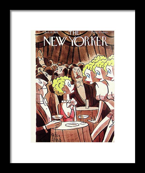 Showgirl Framed Print featuring the painting New Yorker January 15, 1938 by Peter Arno