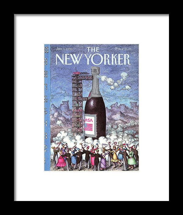 Holidays Framed Print featuring the painting New Yorker January 1st, 1990 by John O'Brien