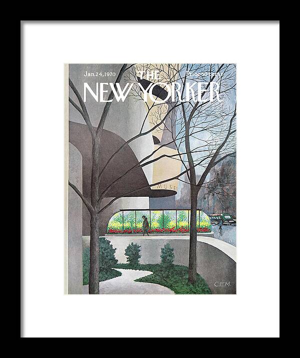 Art Framed Print featuring the painting New Yorker January 24th, 1970 by Charles E Martin