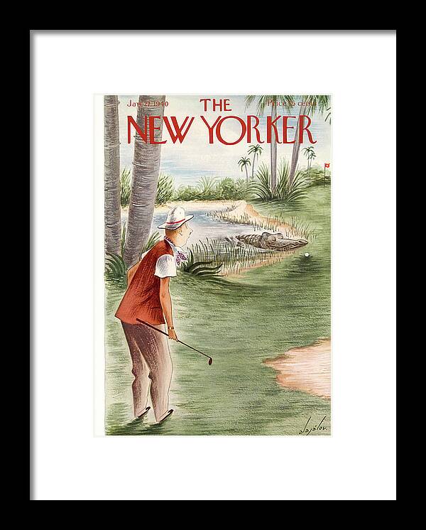 Leisure Framed Print featuring the painting New Yorker January 27, 1940 by Constantin Alajalov
