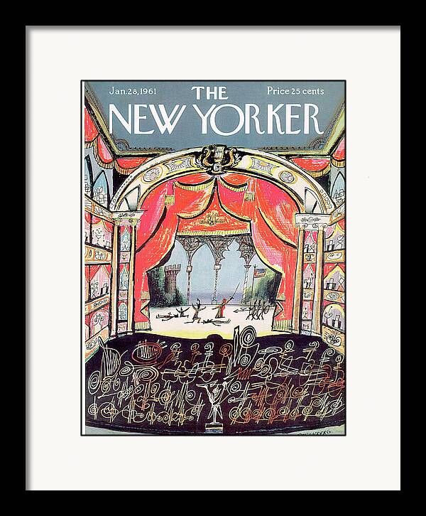New Yorker January 28th, 1961 by Saul Steinberg