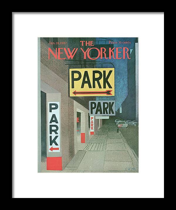 Charles E. Martin Cma Framed Print featuring the painting New Yorker January 28th, 1967 by Charles E Martin