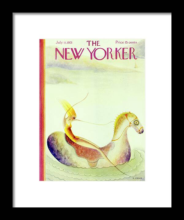 Illustration Framed Print featuring the painting New Yorker July 11 1931 by Rose Silver