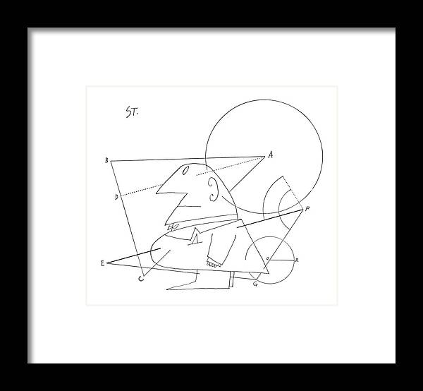 115372 Sst Saul Steinberg Framed Print featuring the drawing New Yorker July 16th, 1960 by Saul Steinberg