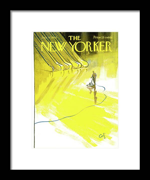 Work Framed Print featuring the painting New Yorker July 17th, 1965 by Arthur Getz