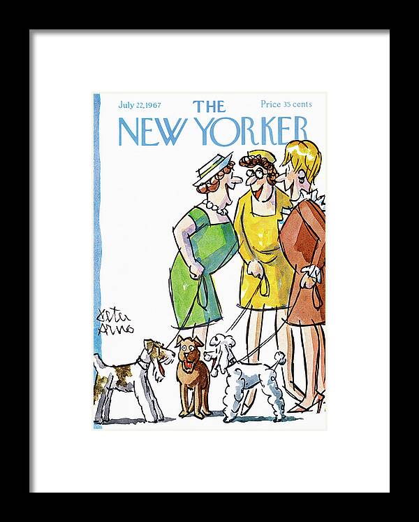 Dog Framed Print featuring the painting New Yorker July 22nd, 1967 by Peter Arno