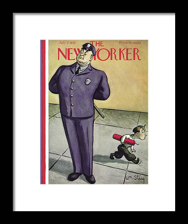 Crime Framed Print featuring the painting New Yorker July 2nd, 1932 by William Steig