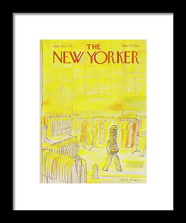 Illustration Framed Print featuring the painting New Yorker July 30th 1979 by Eugene Mihaesco