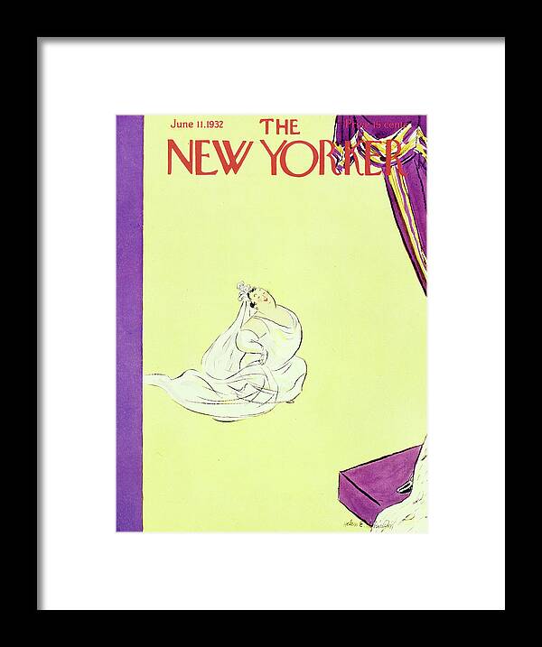 Illustration Framed Print featuring the painting New Yorker June 11 1932 by Helene E Hokinson