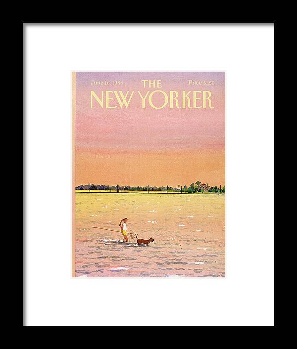 Sea Framed Print featuring the painting New Yorker June 16th, 1986 by Susan Davis