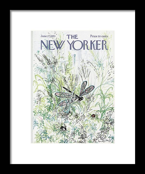 Ronald Searle Rse Framed Print featuring the painting New Yorker June 27th, 1970 by Ronald Searle
