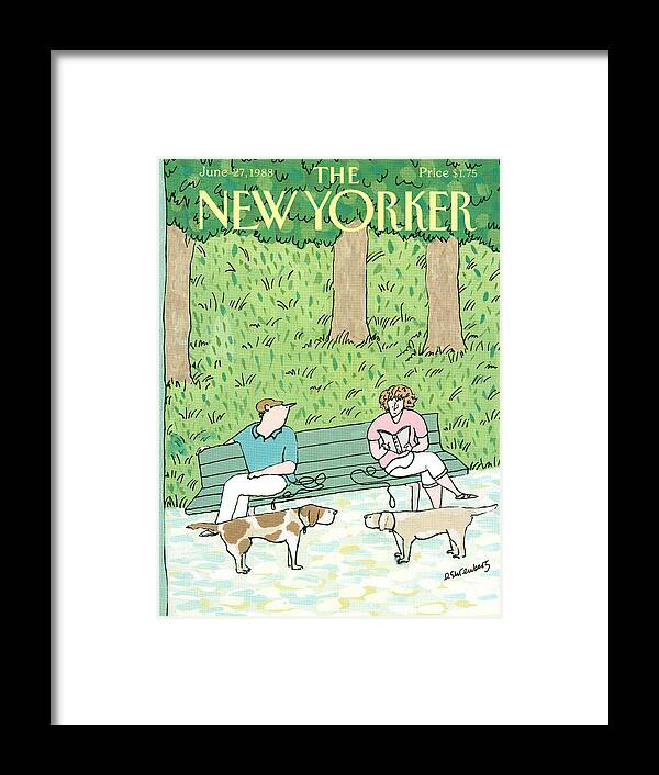 Romance Framed Print featuring the painting New Yorker June 27th, 1988 by Devera Ehrenberg