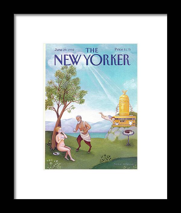 Espresso Framed Print featuring the painting New Yorker June 29th, 1992 by Pamela Paparone