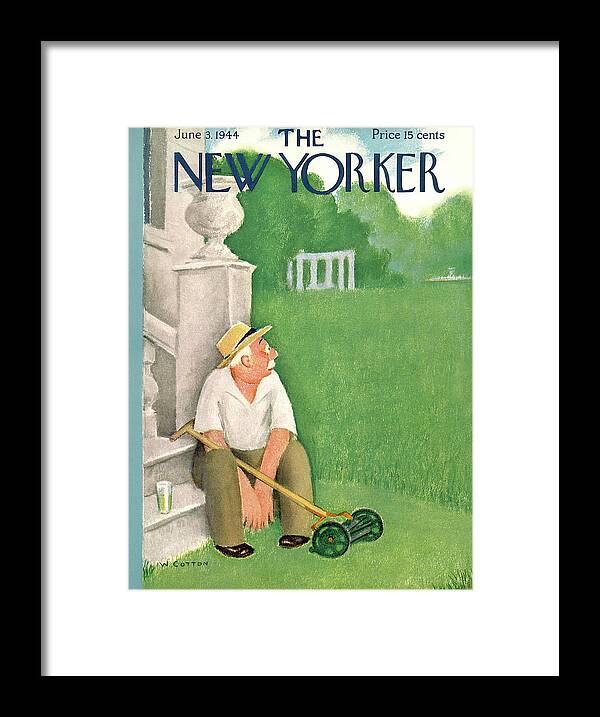 Garden Framed Print featuring the painting New Yorker June 3, 1944 by Will Cotton