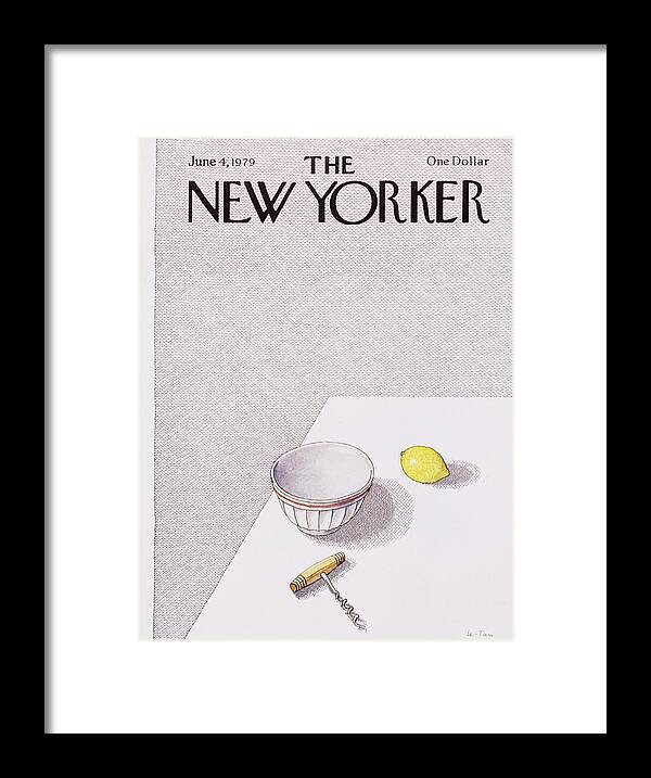 Illustration Framed Print featuring the painting New Yorker June 4th 1979 by Pierre Le-Tan