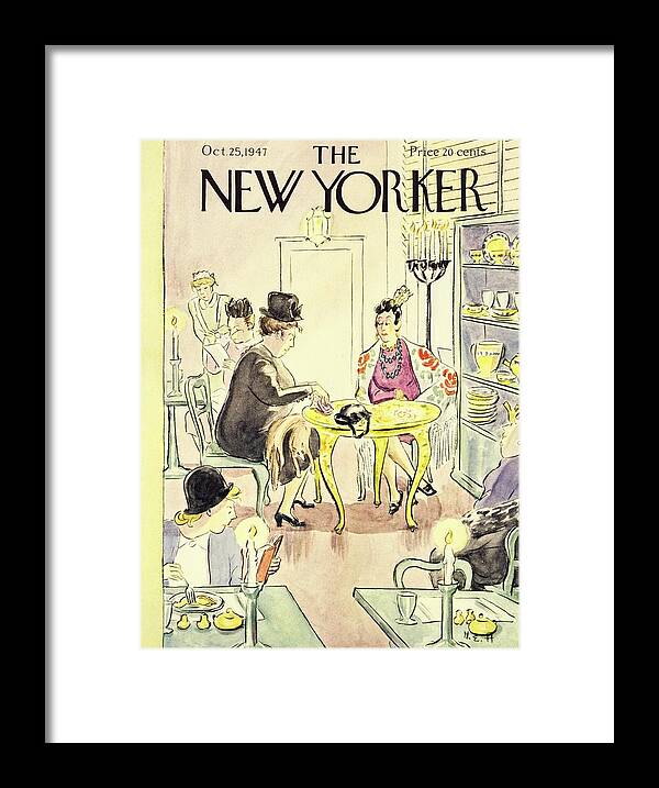 1940s Style Framed Print featuring the painting New Yorker October 25, 1947 by Helene E Hokinson