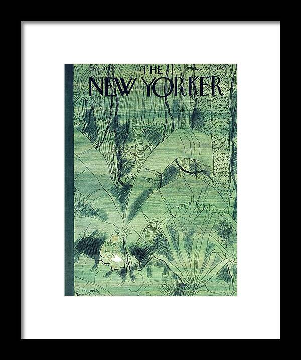 Military Framed Print featuring the painting New Yorker February 10 1945 by Roger Duvoisin