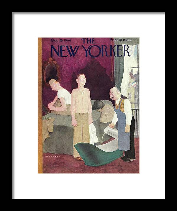 Military Framed Print featuring the painting New Yorker October 28, 1944 by William Cotton